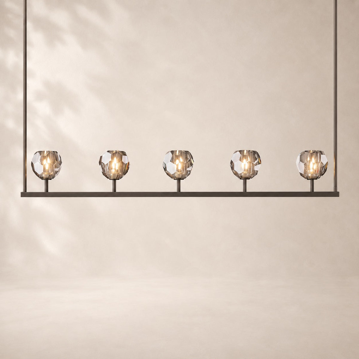 Bouvelle de Cristal Glass Linear Chandelier 48"