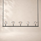 Bouvelle de Cristal Glass Linear Chandelier 48"