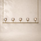 Bouvelle de Cristal Glass Linear Chandelier 48"