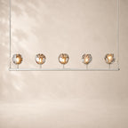 Bouvelle de Cristal Glass Linear Chandelier 48"