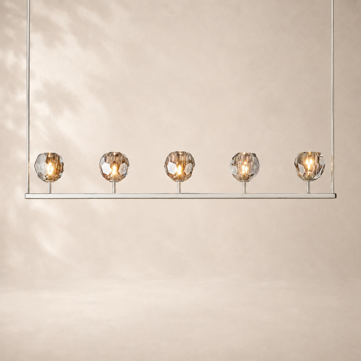 Bouvelle de Cristal Glass Linear Chandelier 48"