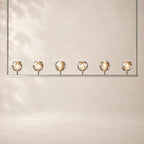 Bouvelle de Cristal Glass Linear Chandelier 60"