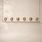 Bouvelle de Cristal Glass Linear Chandelier 60"