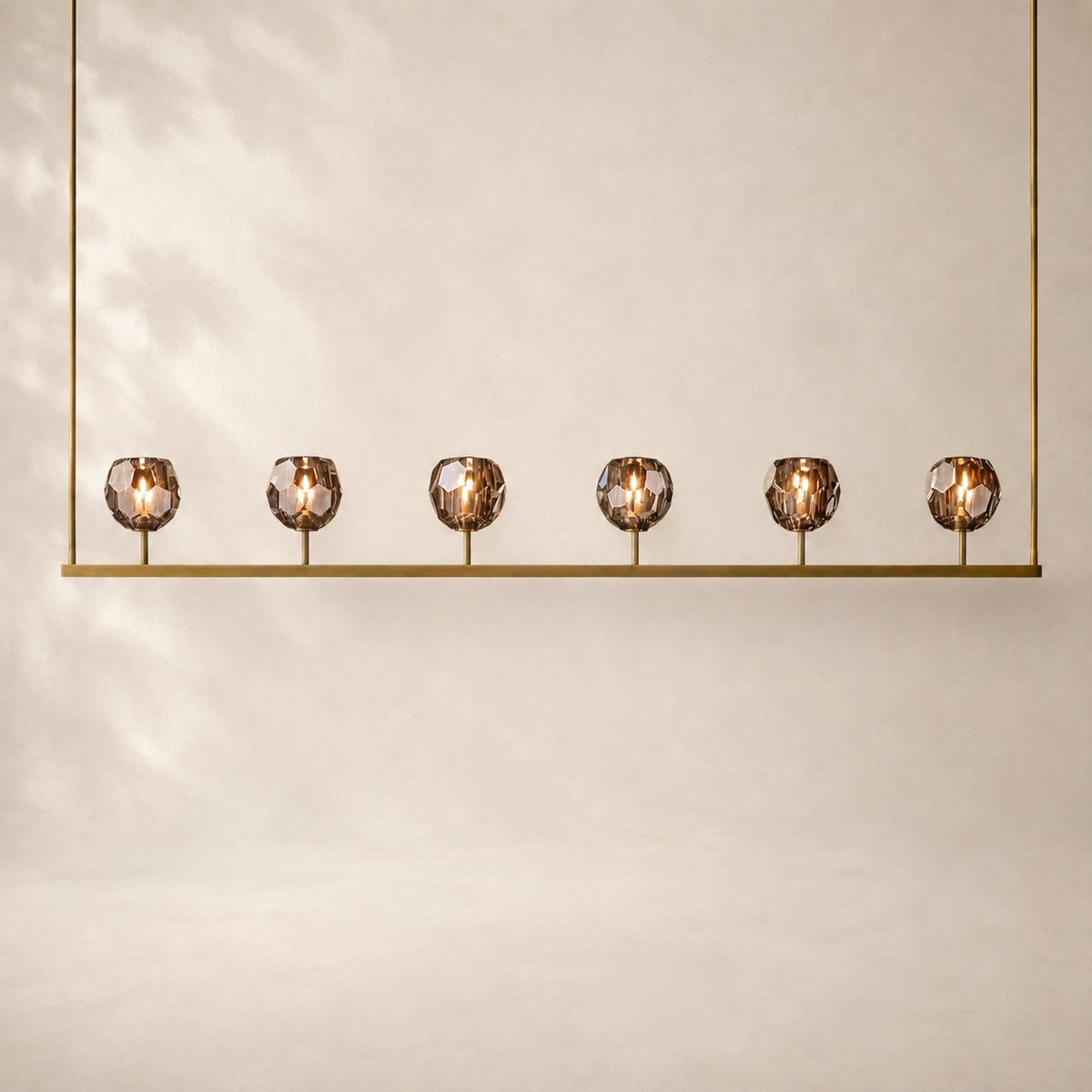 Bouvelle de Cristal Glass Linear Chandelier 60"
