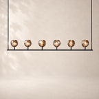 Bouvelle de Cristal Glass Linear Chandelier 60"
