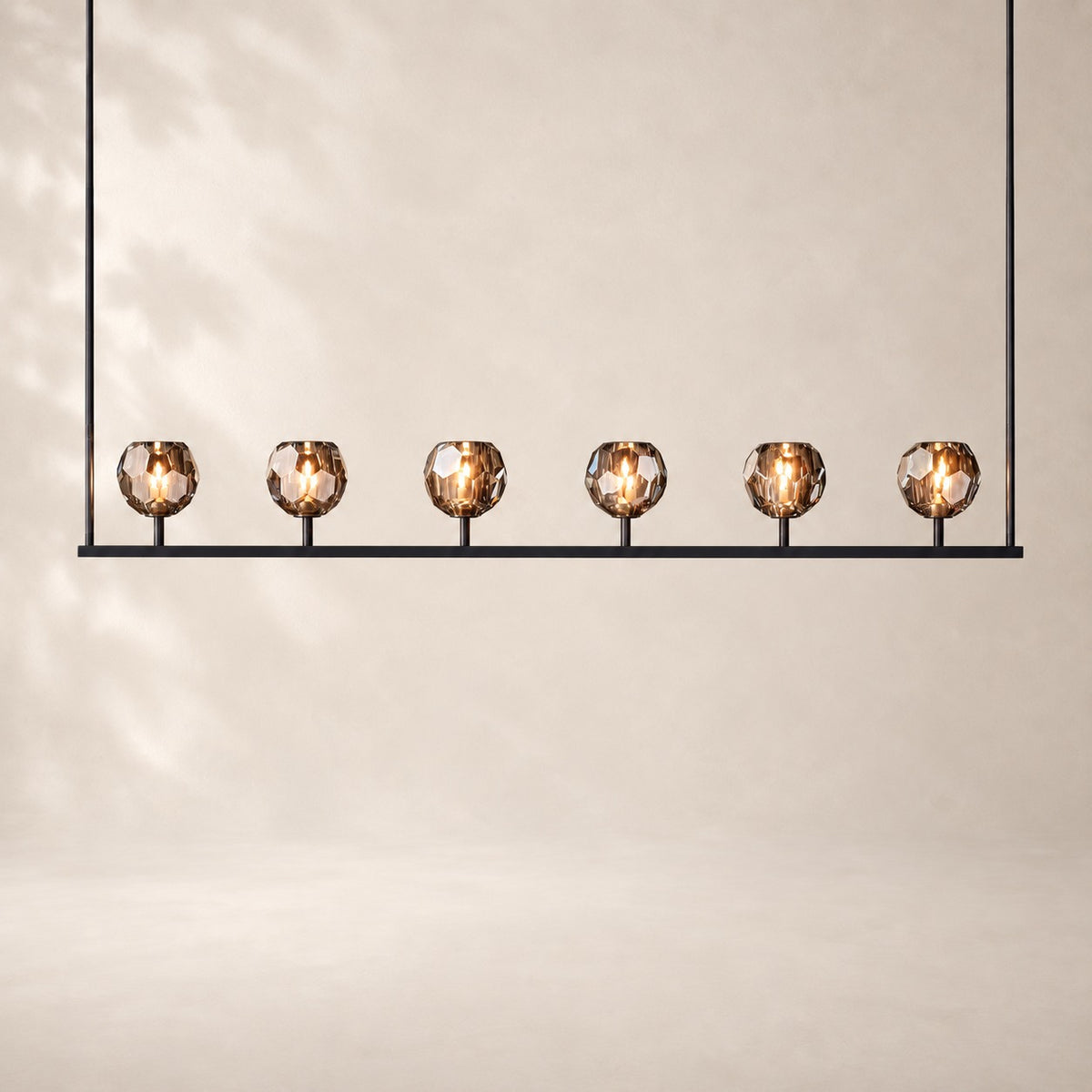 Bouvelle de Cristal Glass Linear Chandelier 60"