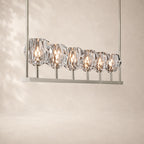 Bouvelle de Cristal Glass Linear Chandelier 60"