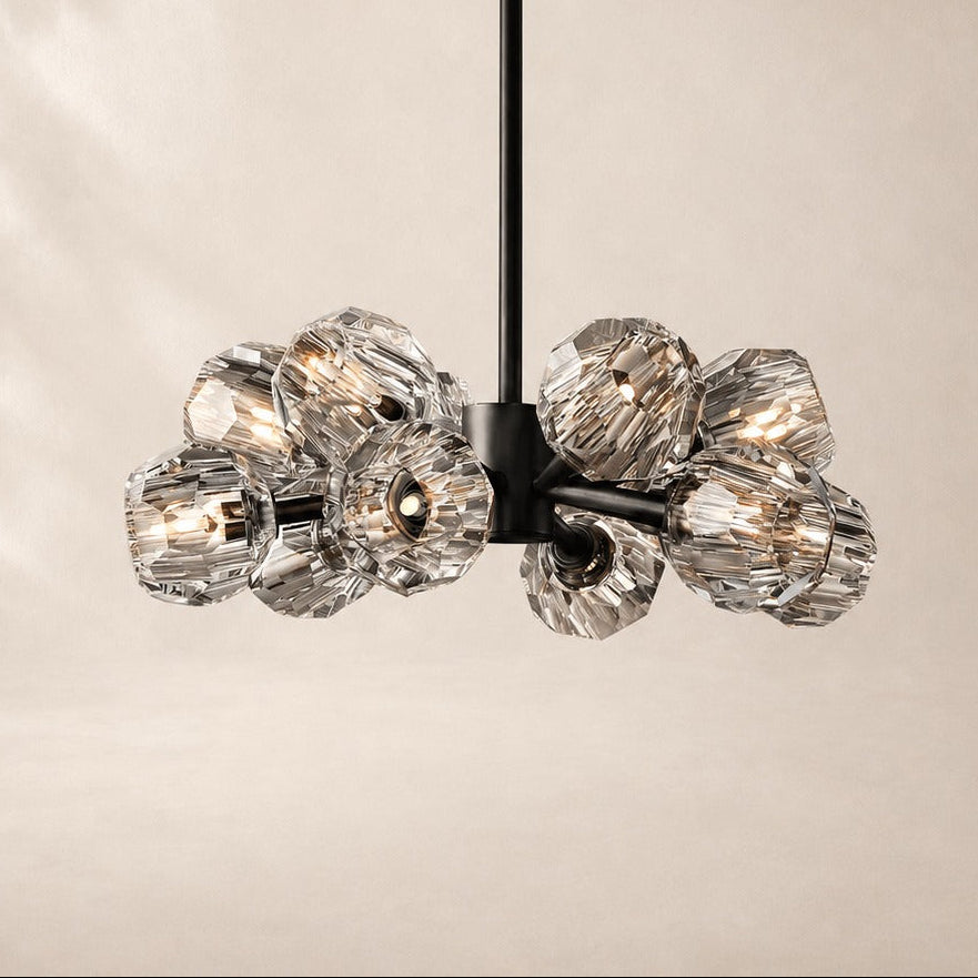 Bouvelle de Cristal Glass Round Chandelier 24"