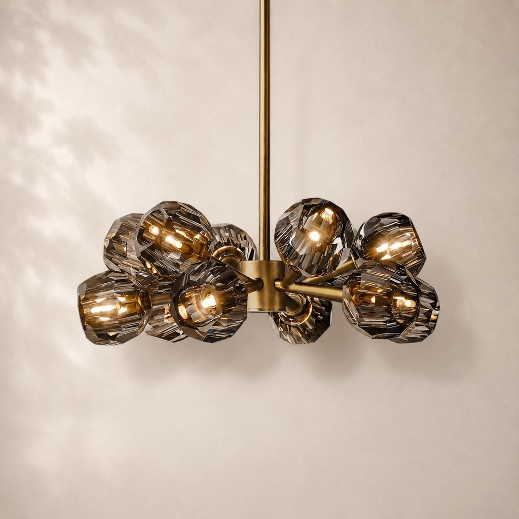 Bouvelle de Cristal Glass Round Chandelier 24"