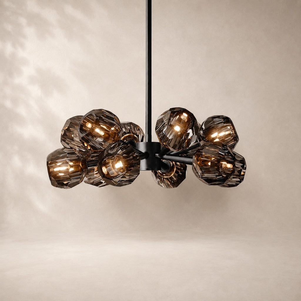 Bouvelle de Cristal Glass Round Chandelier 24"