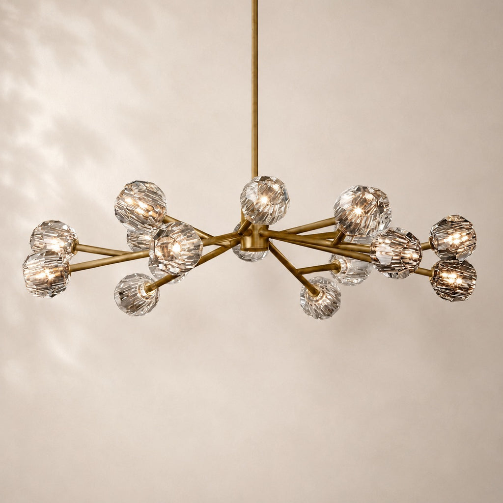 Bouvelle de Cristal Glass Round Chandelier 48"