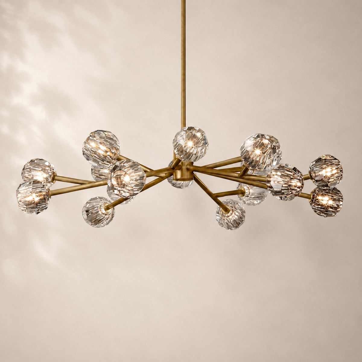 Bouvelle de Cristal Glass Round Chandelier 48"