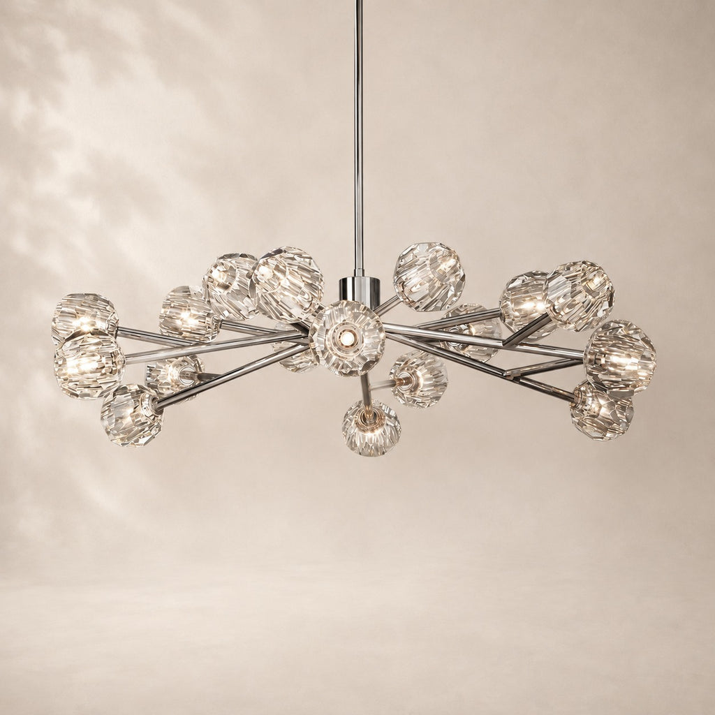 Bouvelle de Cristal Glass Round Chandelier 48"