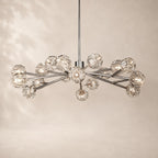 Bouvelle de Cristal Glass Round Chandelier 48"