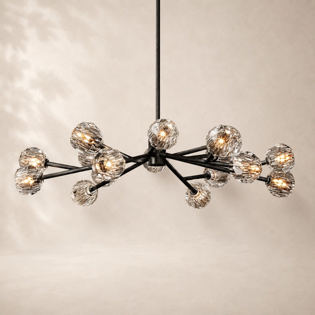 Bouvelle de Cristal Glass Round Chandelier 48"