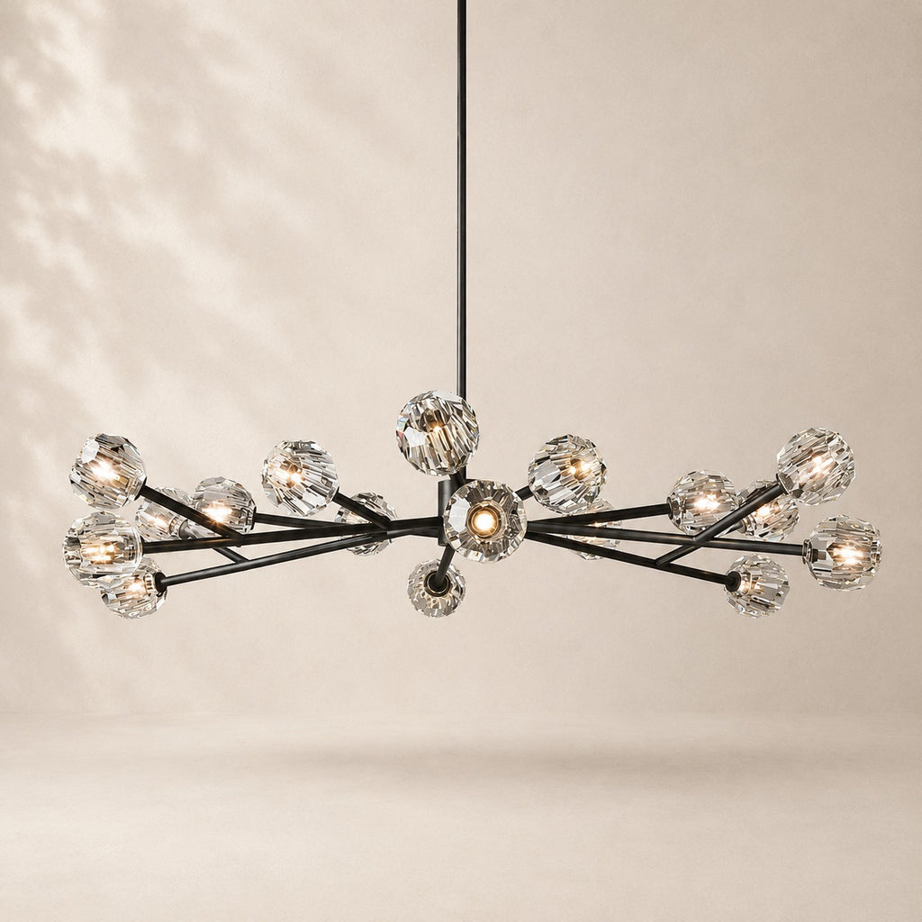 Bouvelle de Cristal Glass Round Chandelier 60"
