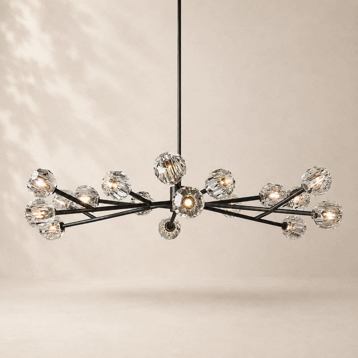 Bouvelle de Cristal Glass Round Chandelier 60"