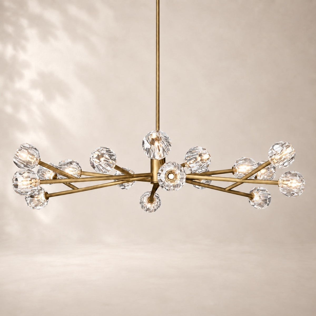 Bouvelle de Cristal Glass Round Chandelier 60"