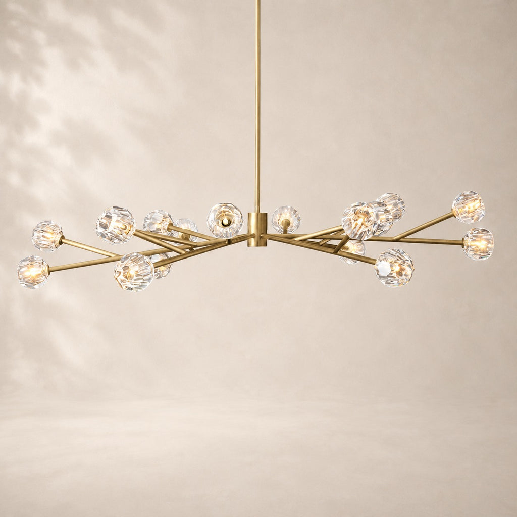 Bouvelle de Cristal Glass Round Chandelier 72"