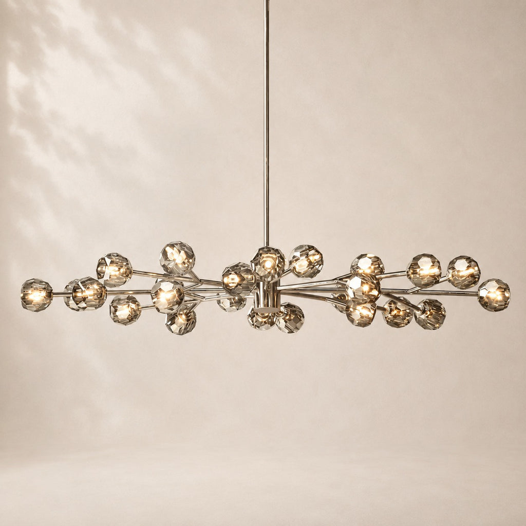 Bouvelle de Cristal Glass Round Chandelier 72"