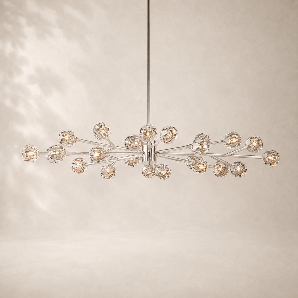 Bouvelle de Cristal Glass Round Chandelier 72"