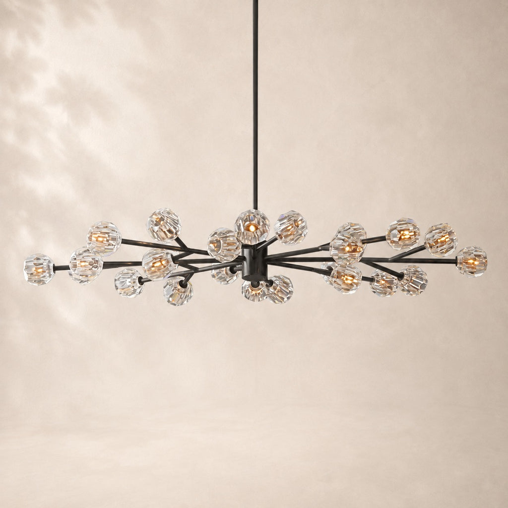 Bouvelle de Cristal Glass Round Chandelier 72"