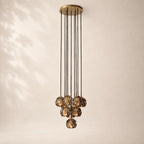 Bouvelle de Cristal Glass Round Cluster Chandelier 14"