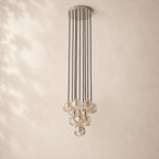 Bouvelle de Cristal Glass Round Cluster Chandelier 14"