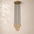 Bouvelle de Cristal Glass Round Cluster Chandelier 19"