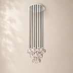 Bouvelle de Cristal Glass Round Cluster Chandelier 19"