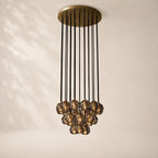 Bouvelle de Cristal Glass Round Cluster Chandelier 24"