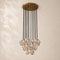 Bouvelle de Cristal Glass Round Cluster Chandelier 24"