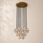 Bouvelle de Cristal Glass Round Cluster Chandelier 24"