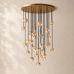 Bouvelle de Cristal Glass Round Cluster Chandelier 40"