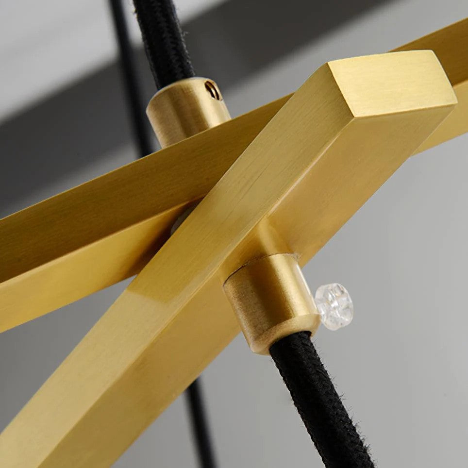 Brass & White Alabaster Chandelier – Retro Inspired Ceiling Light