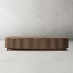 Mulvane Oak Wood & Stone Coffee Table 48" 60" 72"