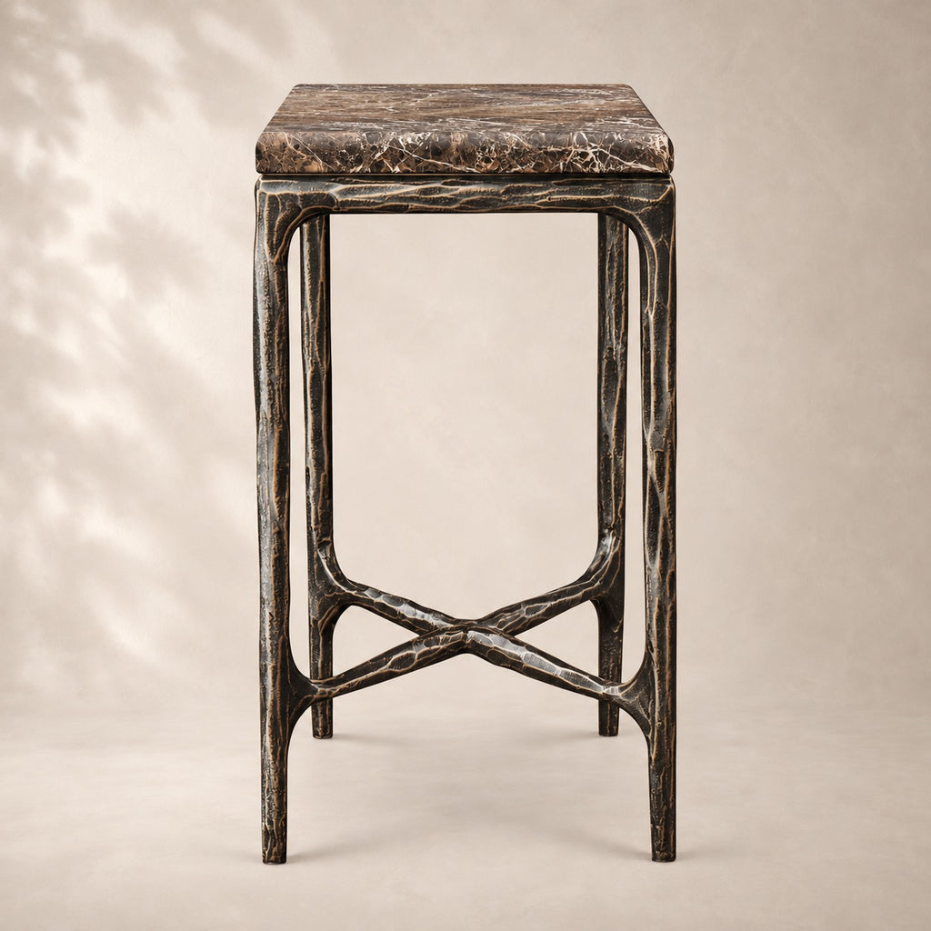 Thadson Marble Square Drink Table 12" 14" 18" 22"
