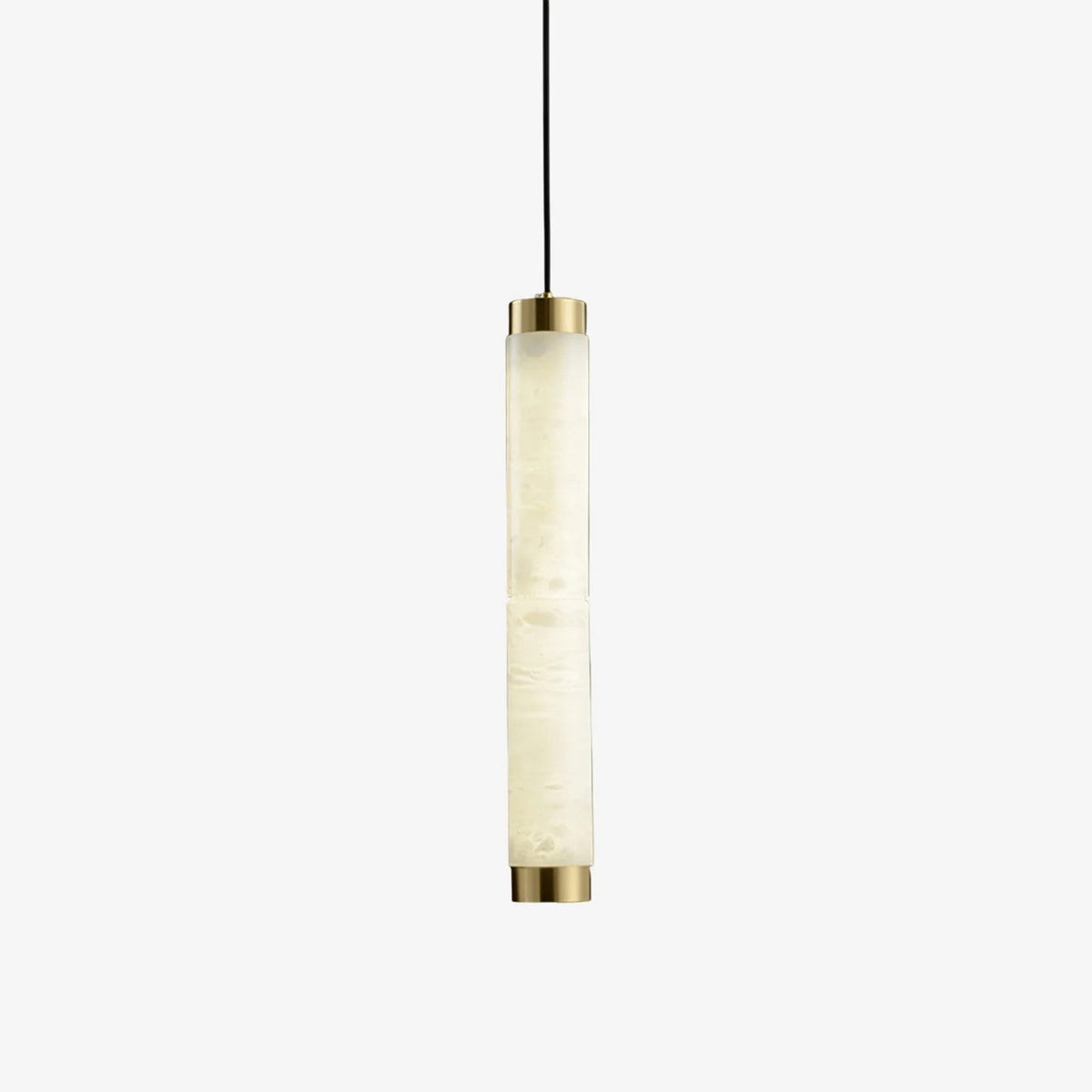 Brushed Brass Alabaster Pendant Lamp – Elegant Ceiling Light