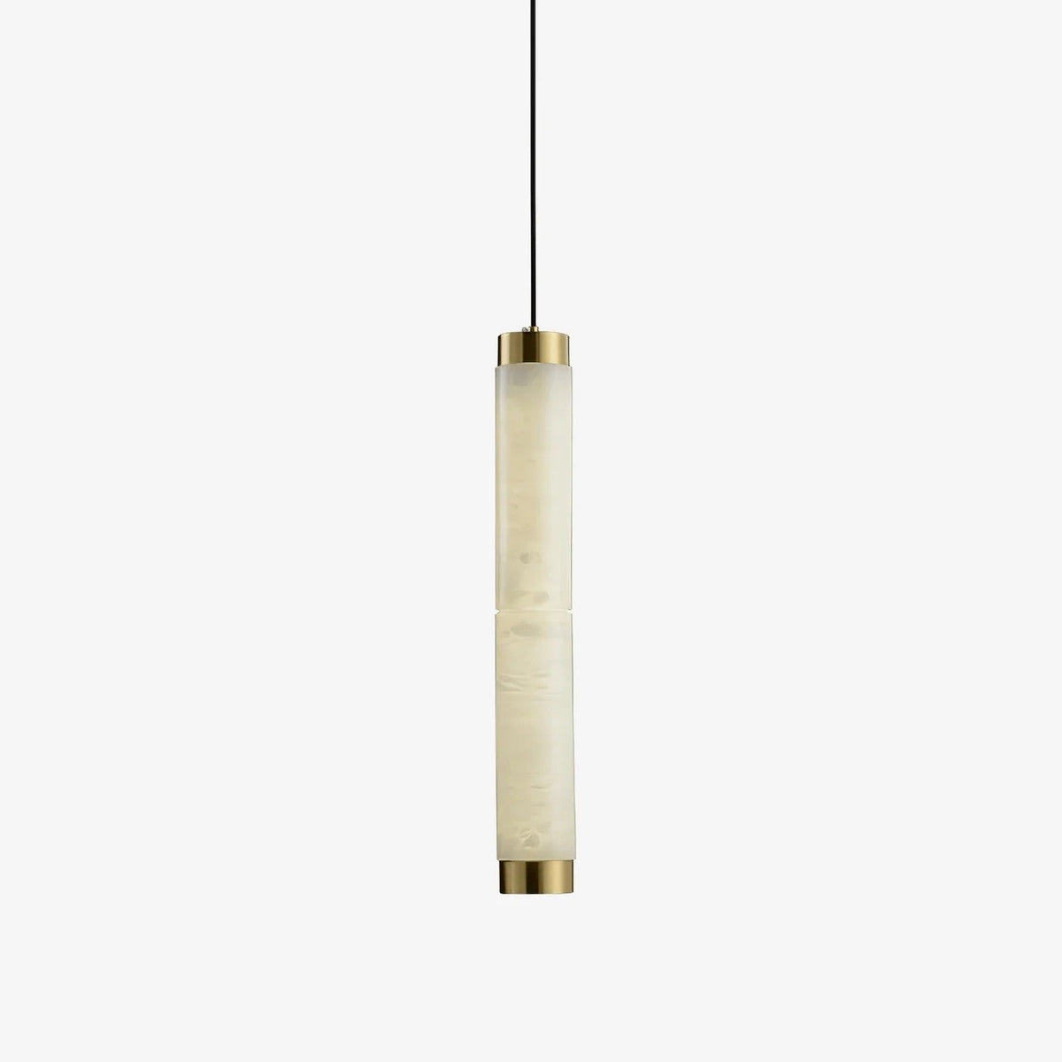 Brushed Brass Alabaster Pendant Lamp – Elegant Ceiling Light