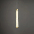 Brushed Brass Alabaster Pendant Lamp – Elegant Ceiling Light