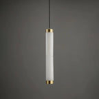 Brushed Brass Alabaster Pendant Lamp – Elegant Ceiling Light