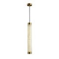 Brushed Brass Alabaster Pendant Lamp – Elegant Ceiling Light