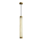 Brushed Brass Alabaster Pendant Lamp – Elegant Ceiling Light