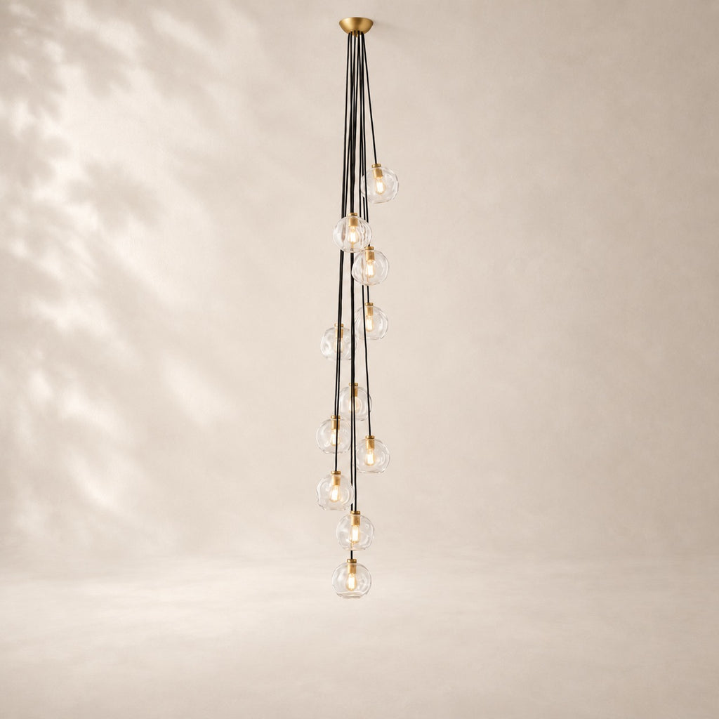 Bubeline Glass Cascade Pendant 11-Globe
