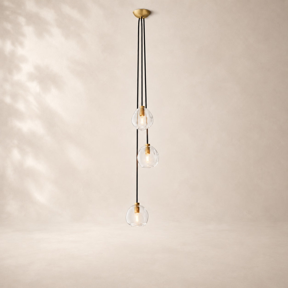 Bubeline Glass Cascade Pendant 3-Globe