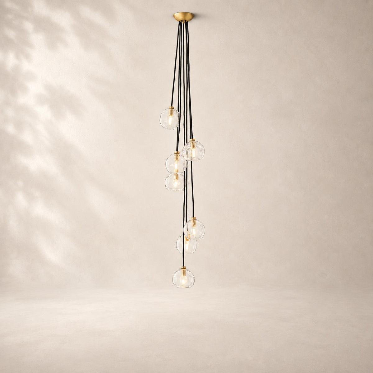 Bubeline Glass Cascade Pendant 7-Globe