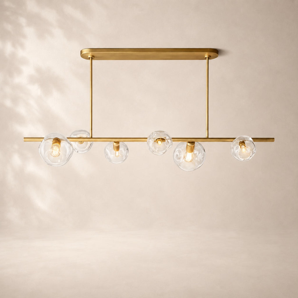 Bubeline Glass Linear Chandelier 60"