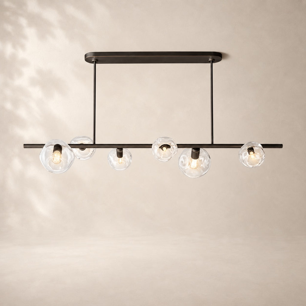 Bubeline Glass Linear Chandelier 60"