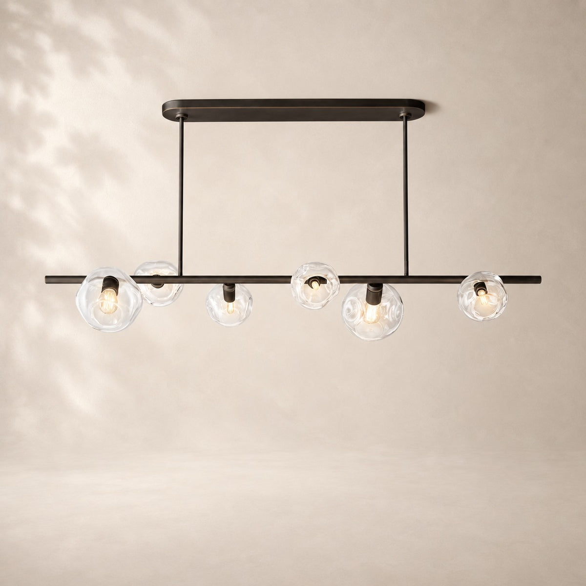 Bubeline Glass Linear Chandelier 60"