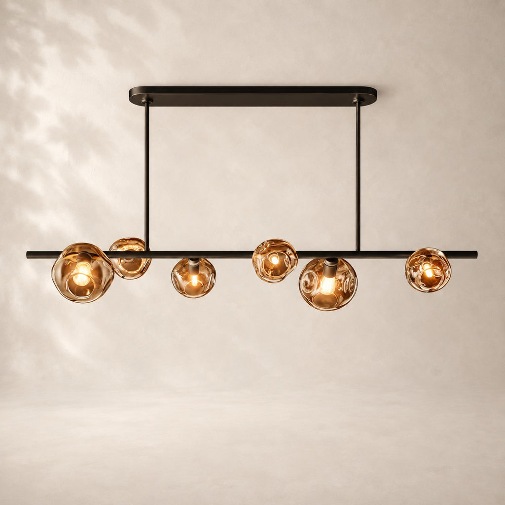 Bubeline Glass Linear Chandelier 60"